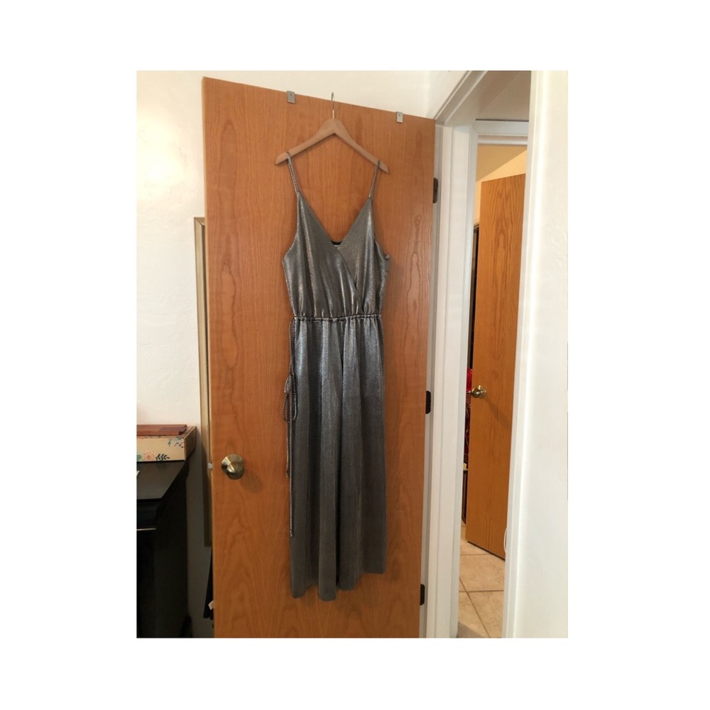 Xhilaration Silver Maxi Dress